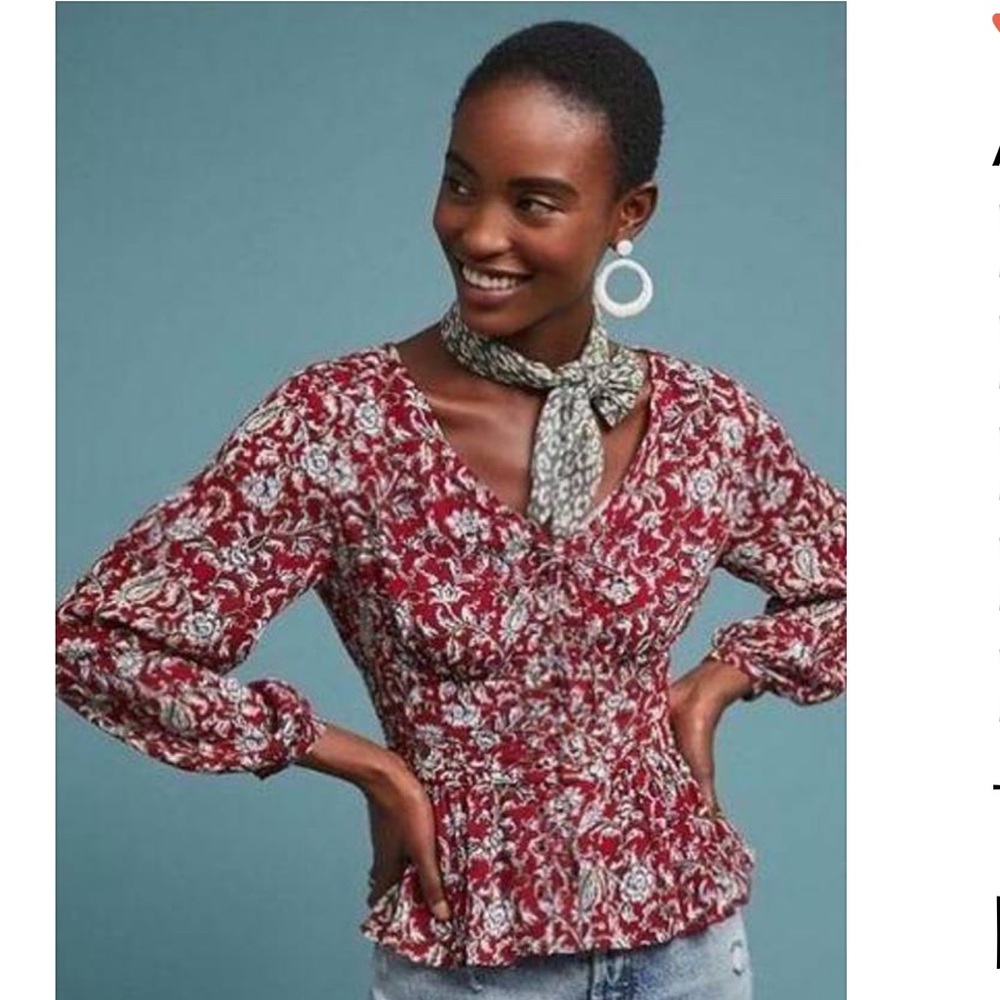 Anthropologie Corset Blouse